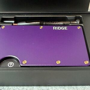 **SOLD** RIDGE WALLET | ALASKA TWILIGHT w/GOLD PVD Screw set